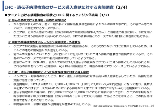 令和６年度「ケニアにおけるがん診断アクセス普及のための基礎プロジェクト」事業報告書